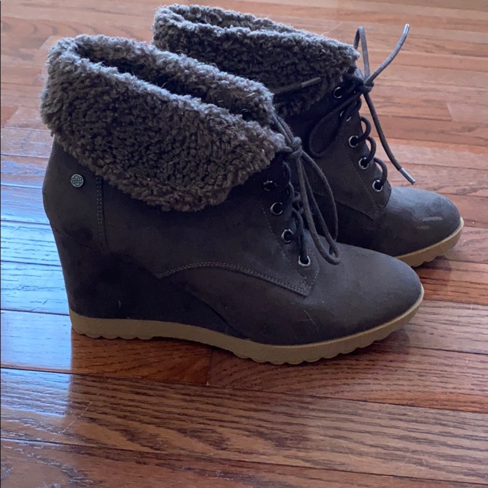 Heeled booties.